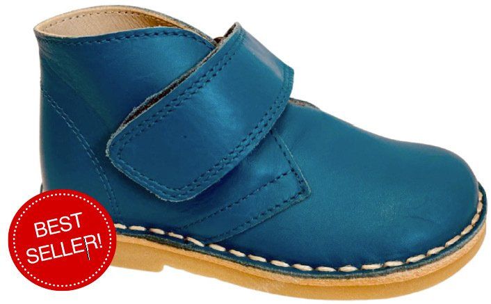 Blue leather lined boys desert boots from The Pied Piper Dumfries