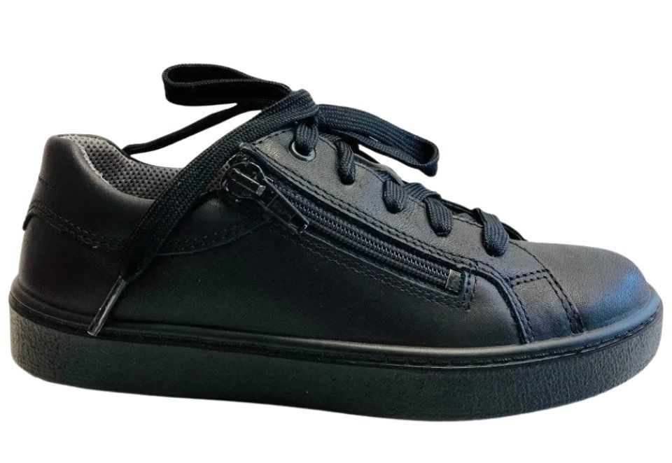 Black boys shoe with Velcro Fastening from The Pied Piper Dumfries