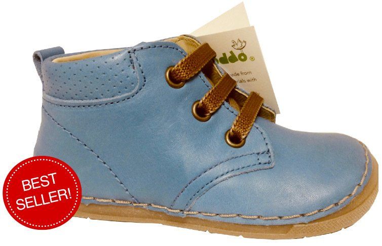 Bright Blue lacing bootee with bumper toe protection from The Pied Piper Dumfries