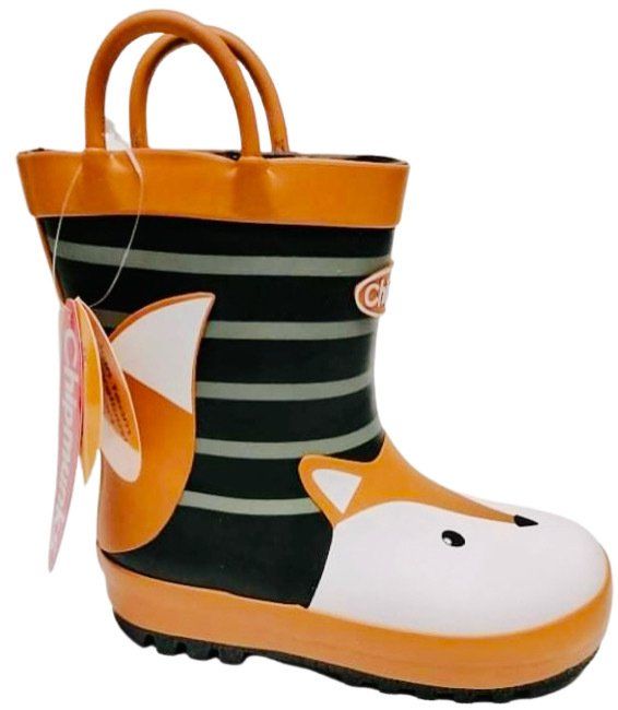Fun fox design child's wellie from Pied Piper Chilldren's shoes Dumfries