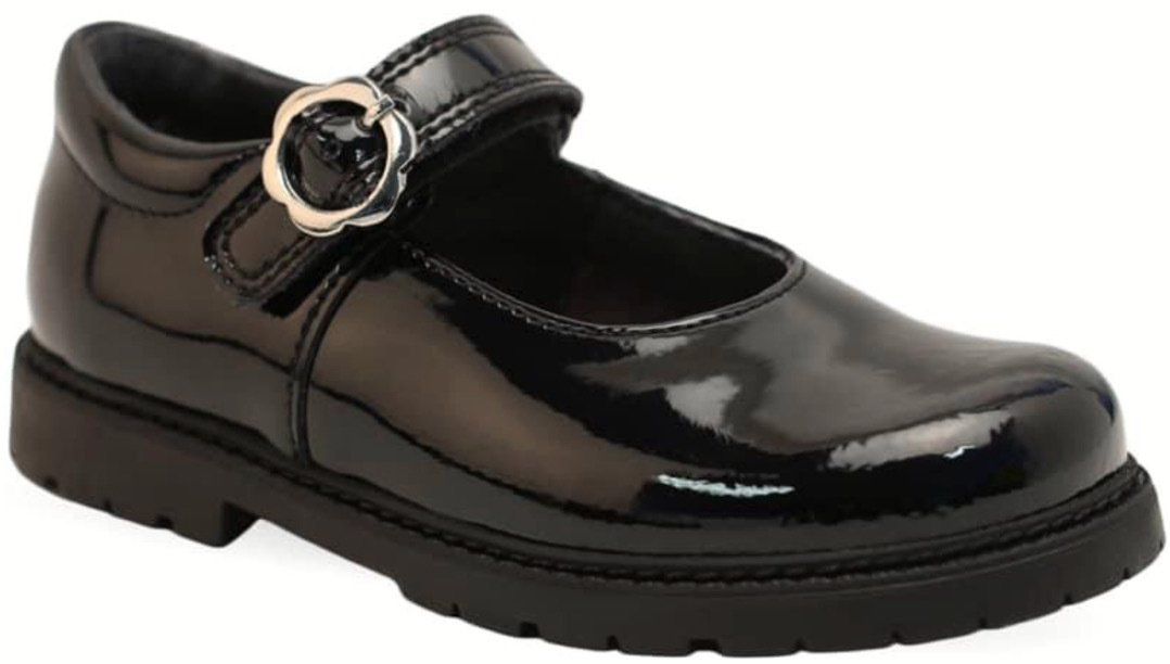 Black buckled shcool shoe from The Pied Piper Dumfries