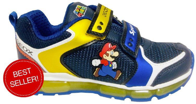 Super Mario blue and yellow sports trainer from The Pied Piper Dumfries