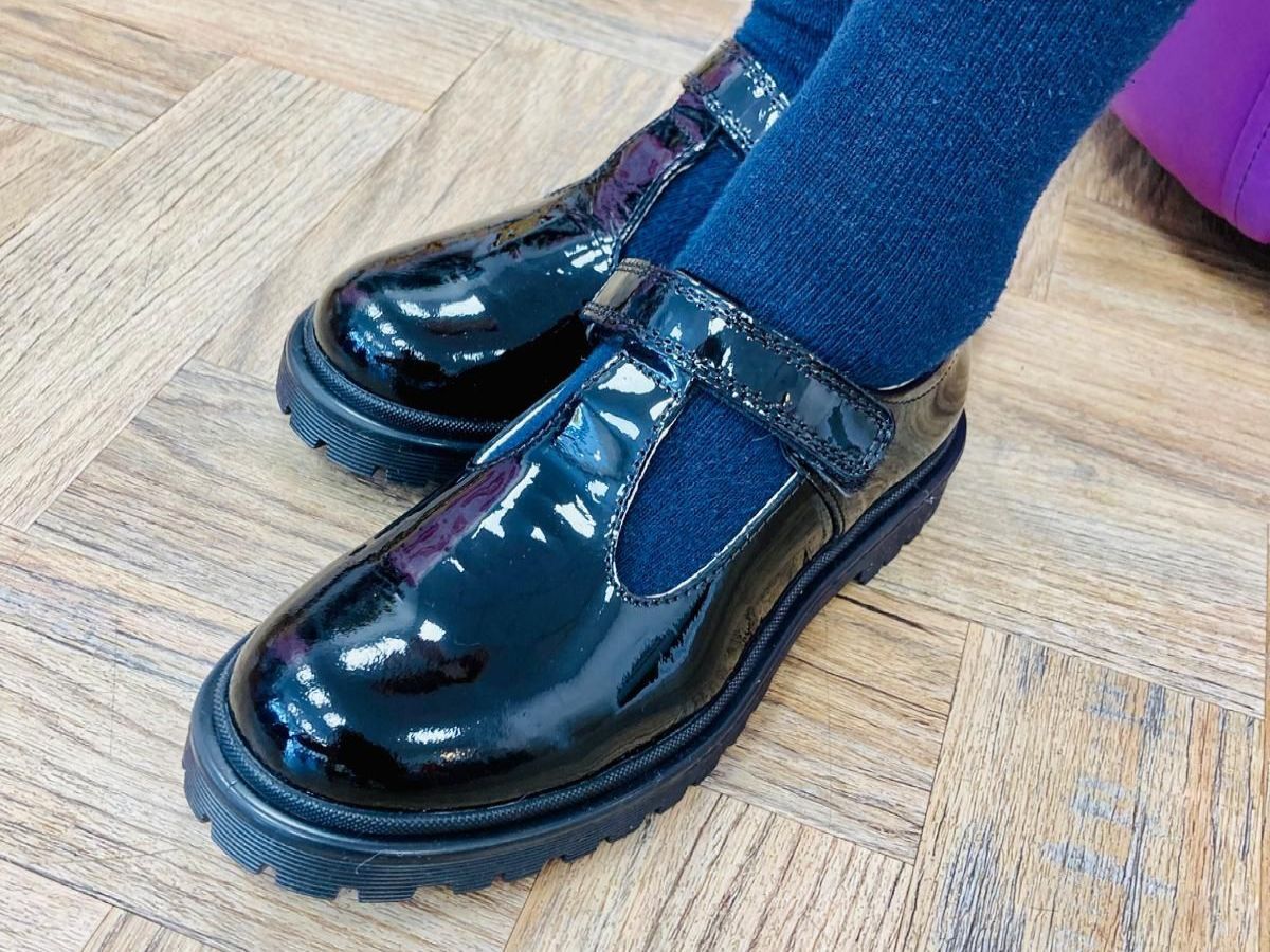 Patent leather shool shoes from The Pied Piper Dumfries