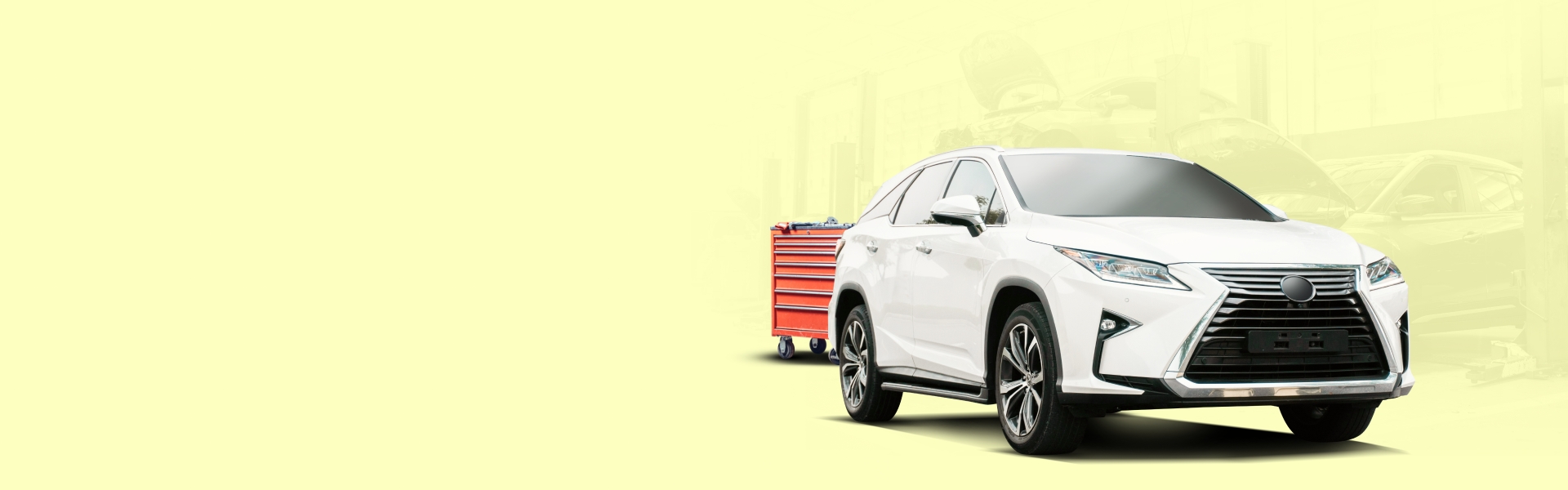 White Car Red Toolbox | Auburn City Imports