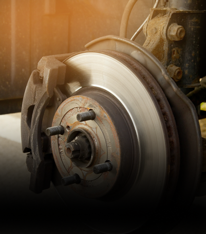 Up close of brakes on vehicle | Auburn City Imports