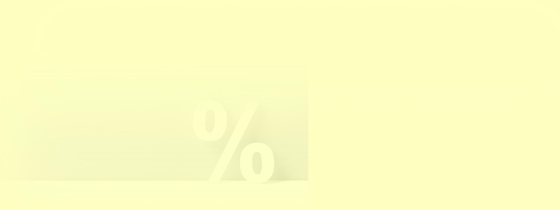 Percent sign background in yellow | Auburn City Imports