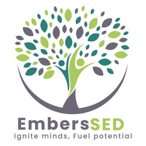 The logo for embersed ignite minds , fuel potential