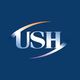 The ush logo is on a blue background.