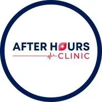 The logo for after hours clinic shows a heartbeat in a circle. The logo for after hours clinic shows a heartbeat in a circle.