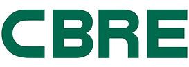 CBRE logo in dark green letters on a white background.