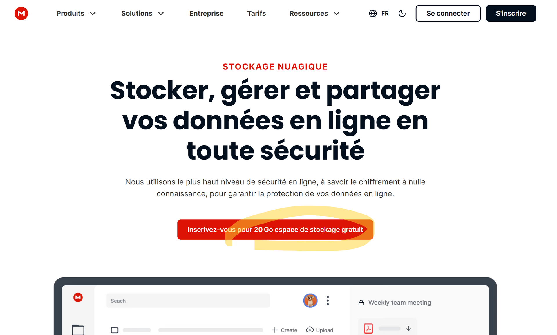 Stocker, gérer et partager vos fichiers, en ligne en toute sécurité avec MEGA.