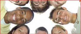 Group of teenager having a good time