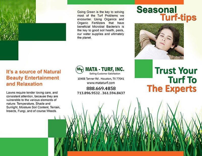 Seasonal Turf-Tips Advertisement — Houston, TX — Mata-Turf, Inc.