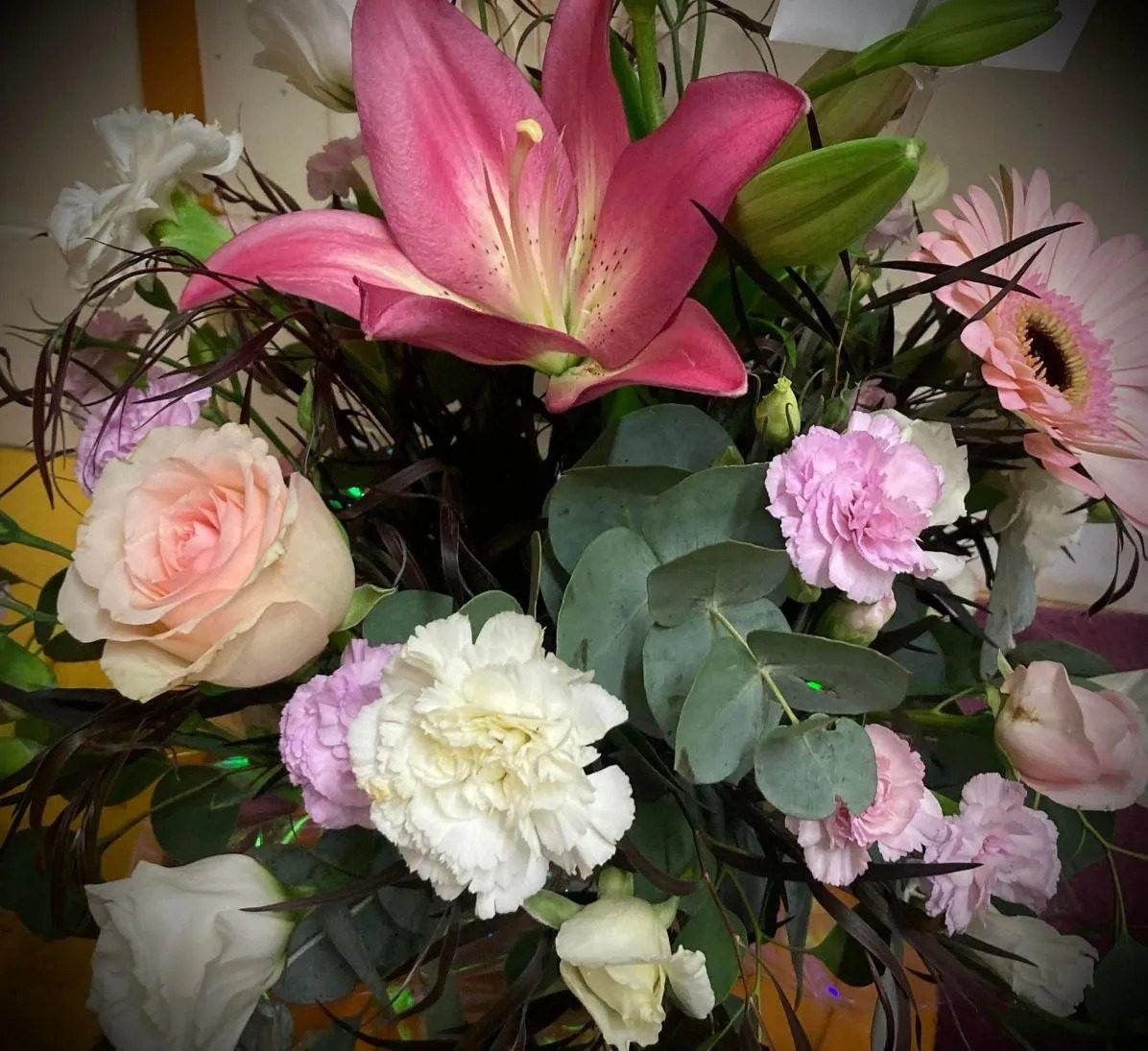 A Bouquet of Pink and White Flowers in a Vase — Wingham Nursery and Florist PTY Ltd In Wingham, NSW