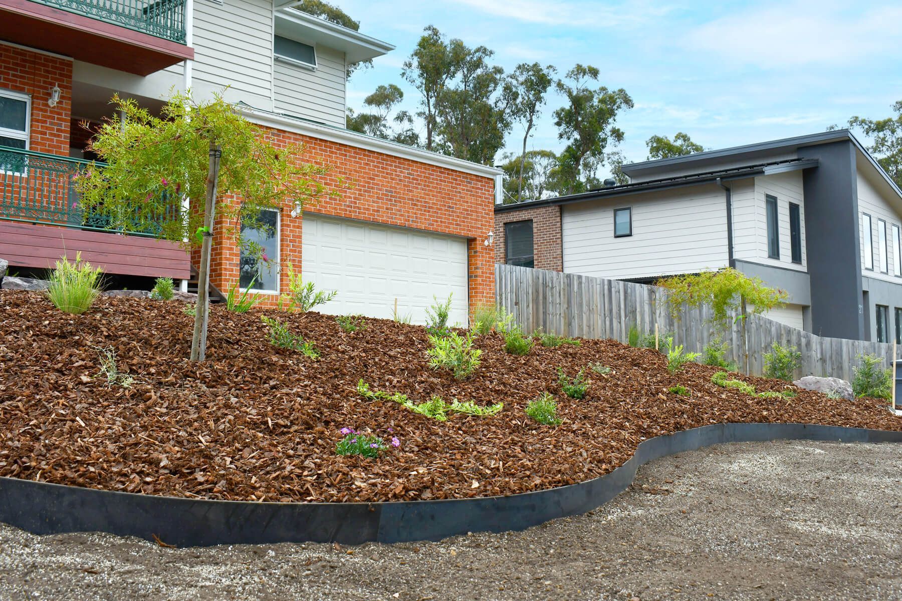 Garden bed mulch installed by Kanga Dig It Landscaping Ballarat