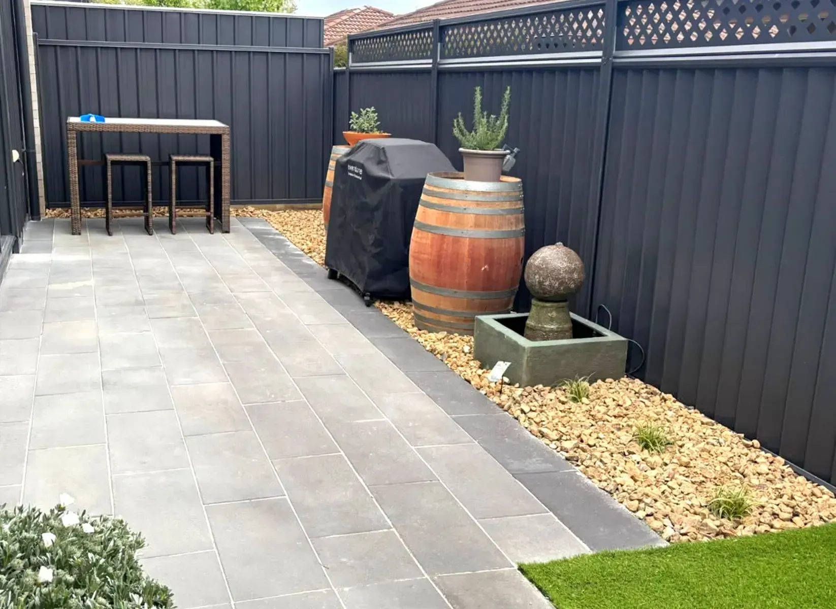 Outdoor Patio Area Landscaping in Ballarat North
