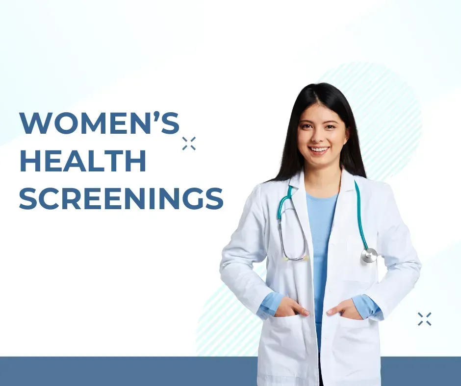 Woman doctor promoting women’s health screenings