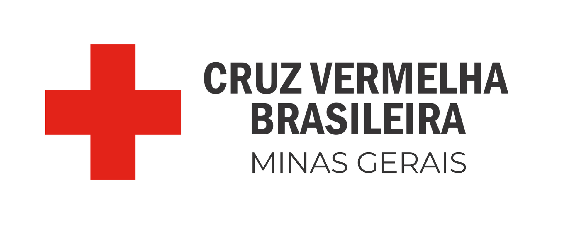 The logo for cruz vermelha brasileira minas gerais is a red cross.