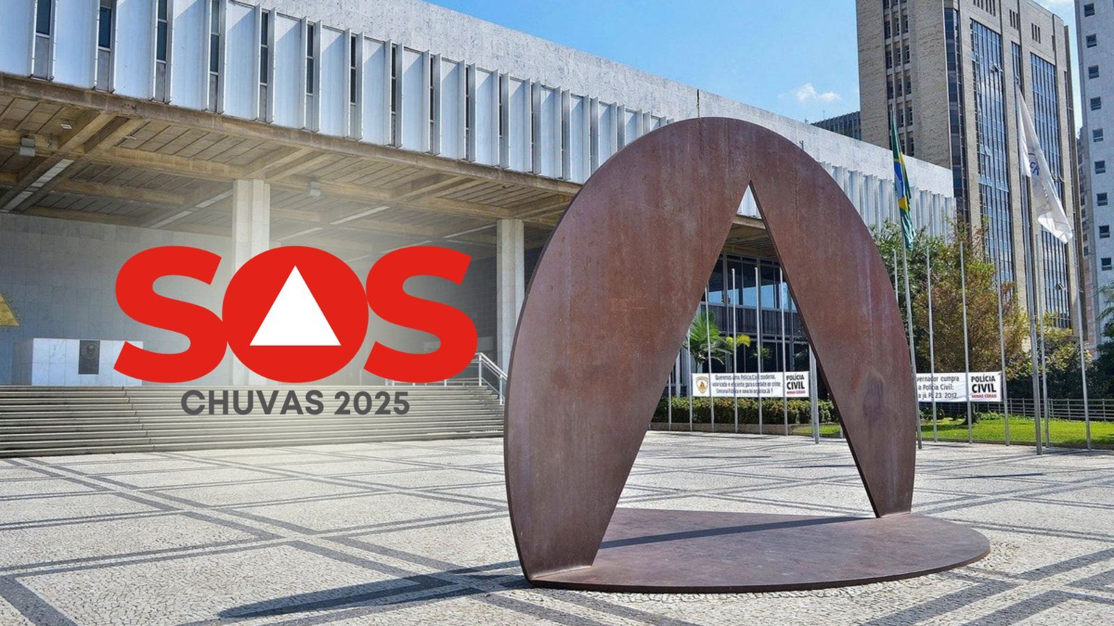 entrada da ALMG é ponto de doação para SOS Chuvas 2025