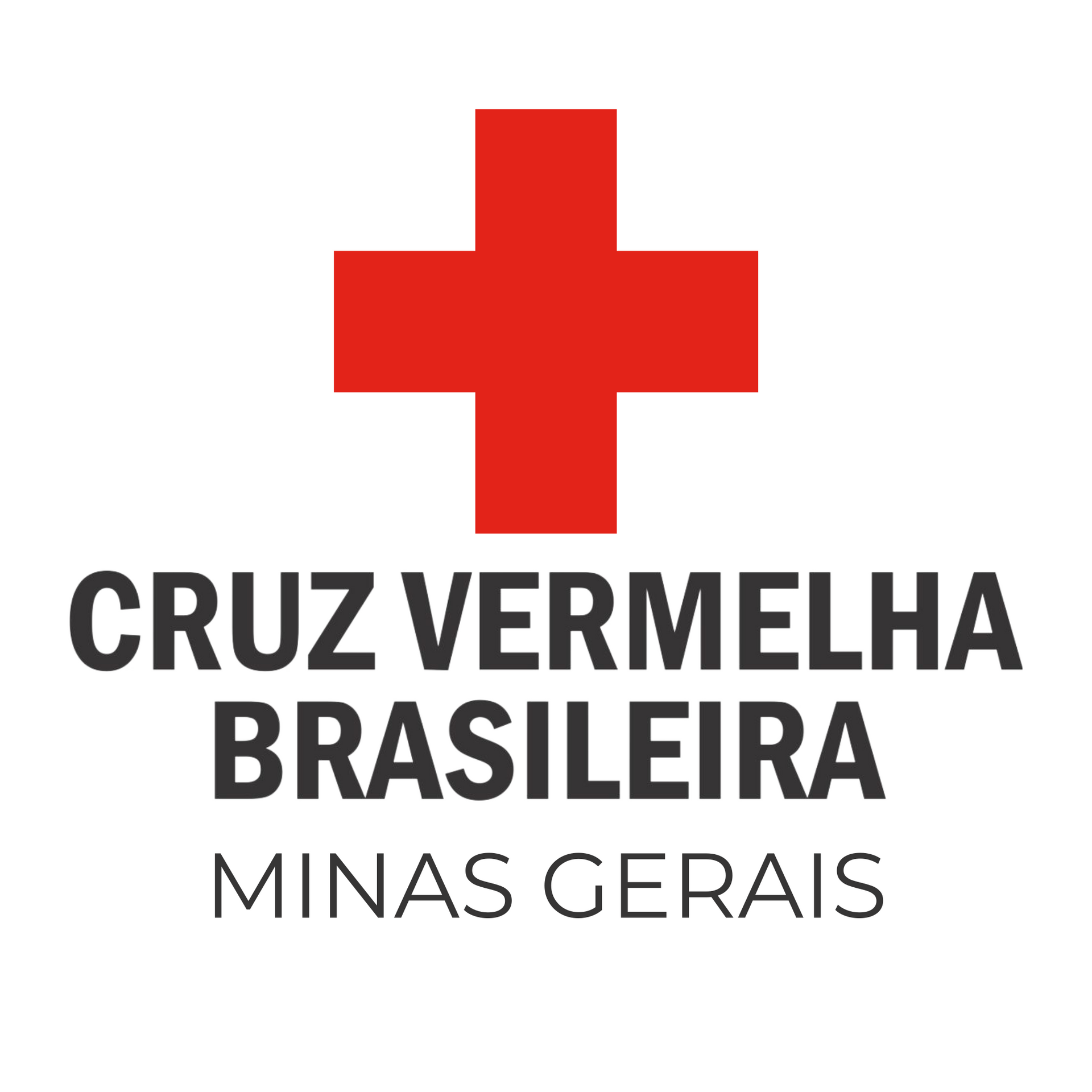The logo for cruz vermelha brasileira minas gerais is a red cross on a white background.