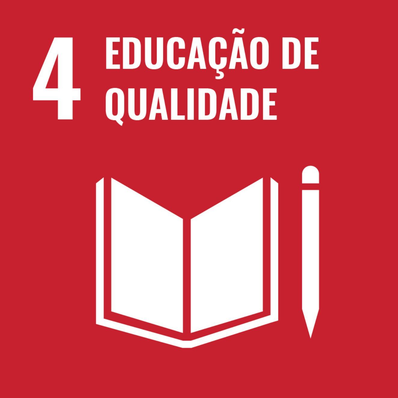 Logotipo da ONU para o Objetivo de Desenvolvimento sistentável 4