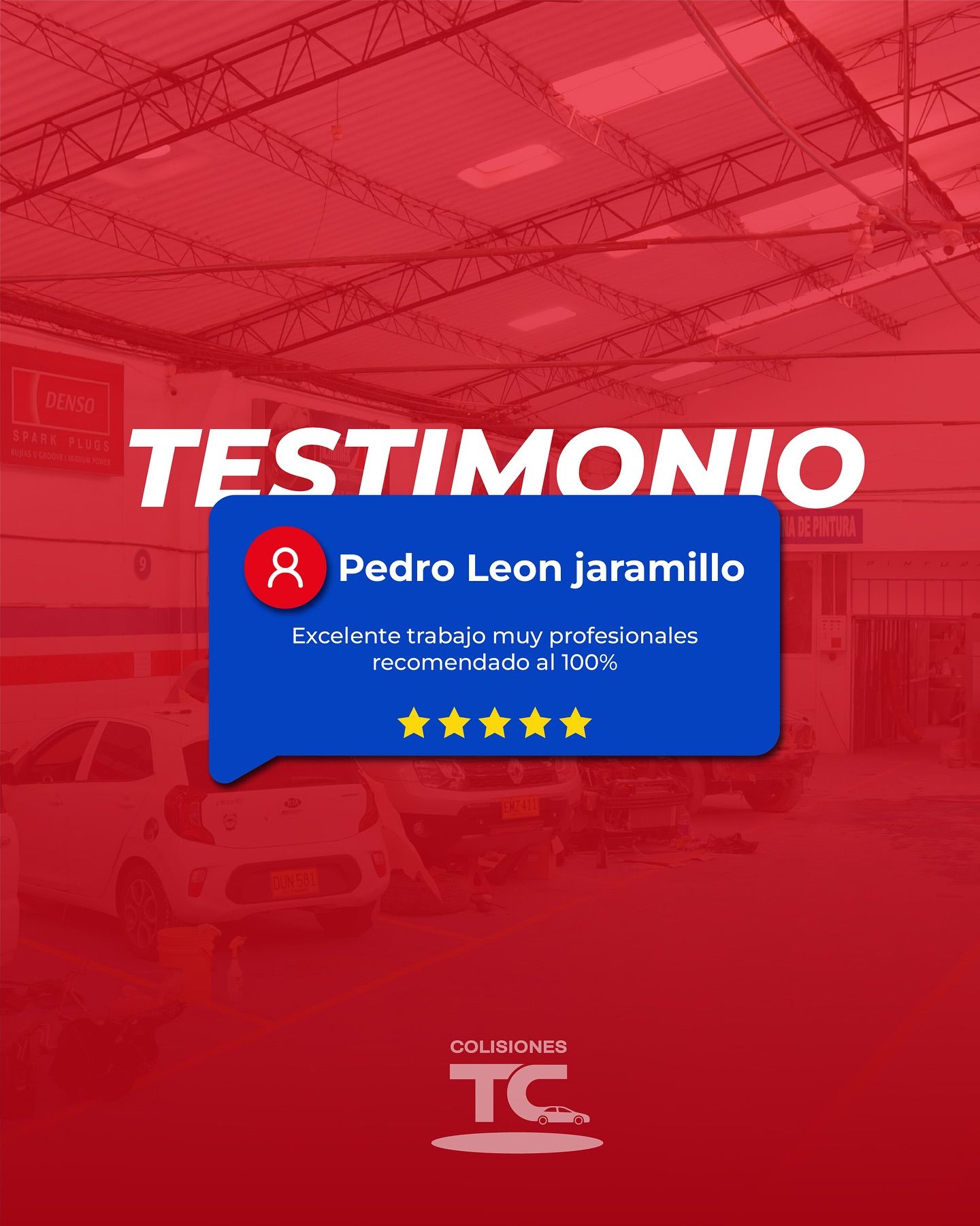 Testimonio de un cliente de un cliente para TC Colisiones