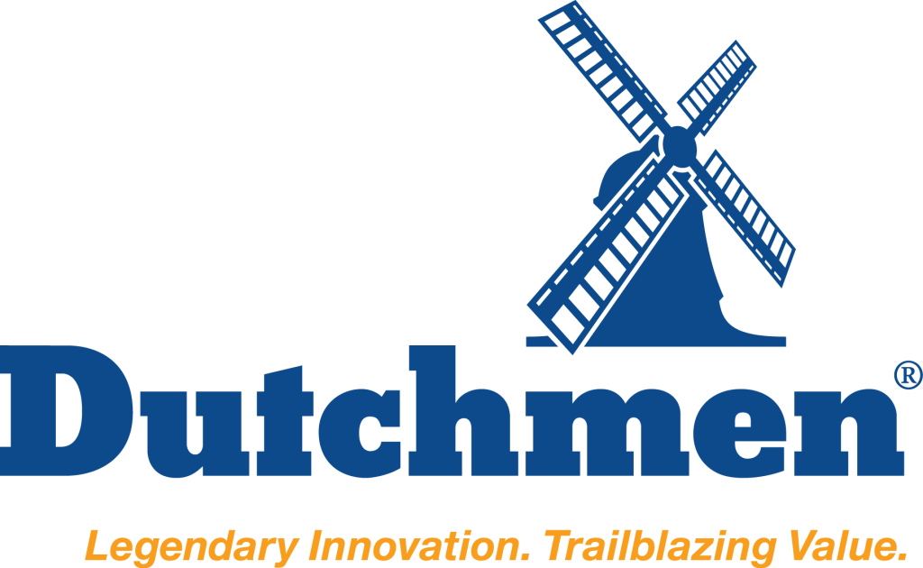 Dutchmen logo with blue windmill and text, 