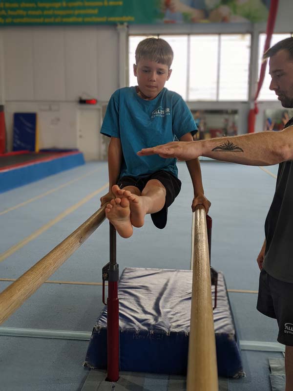 Child doing Gymnastics