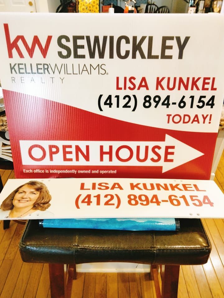 Open House Real Estate Sign Lisa Kunkel