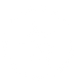 Black Marlin Property Management logo, round white with black background