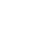 Black Marlin Property Management logo, round white with black background