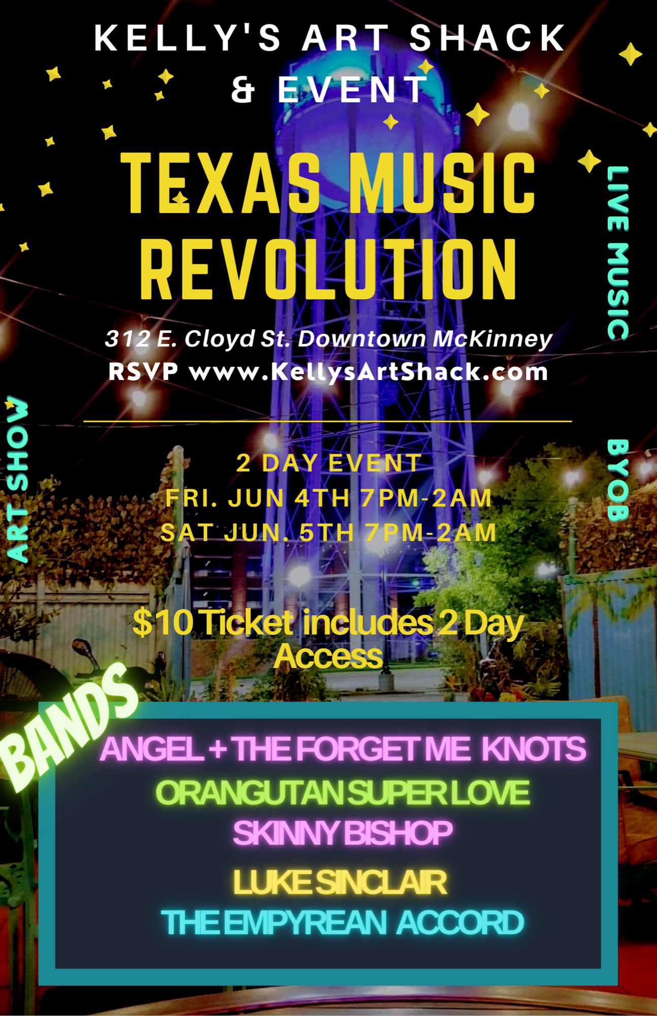 Texas Music Revolution 2021 McKinney Lineup and Ticket Information