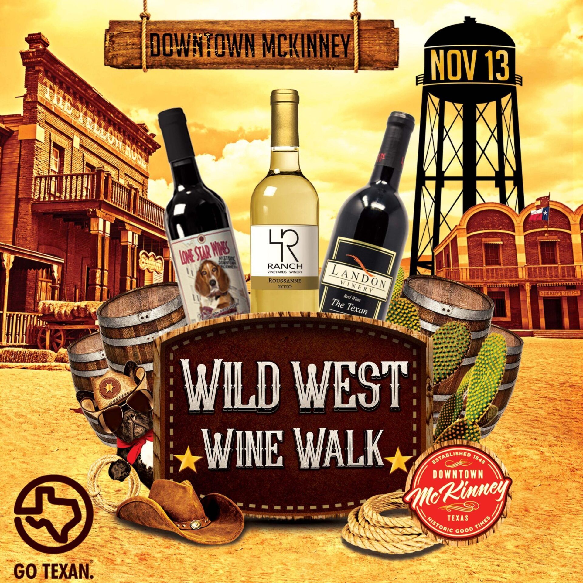McKinney Wild West Wine Walk Kelly's art Shack and Events is a stop