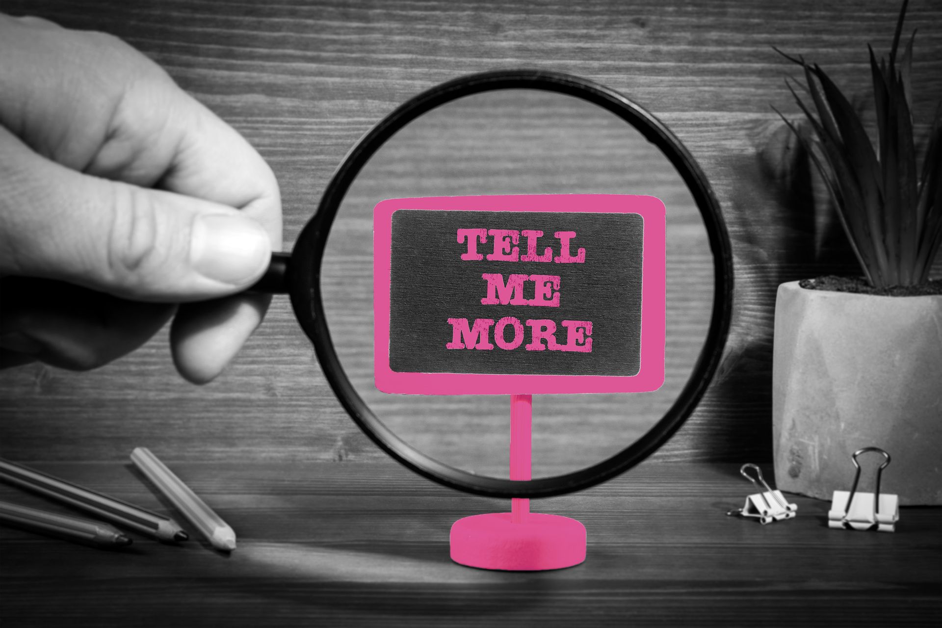 Orange vintage car in black and white image