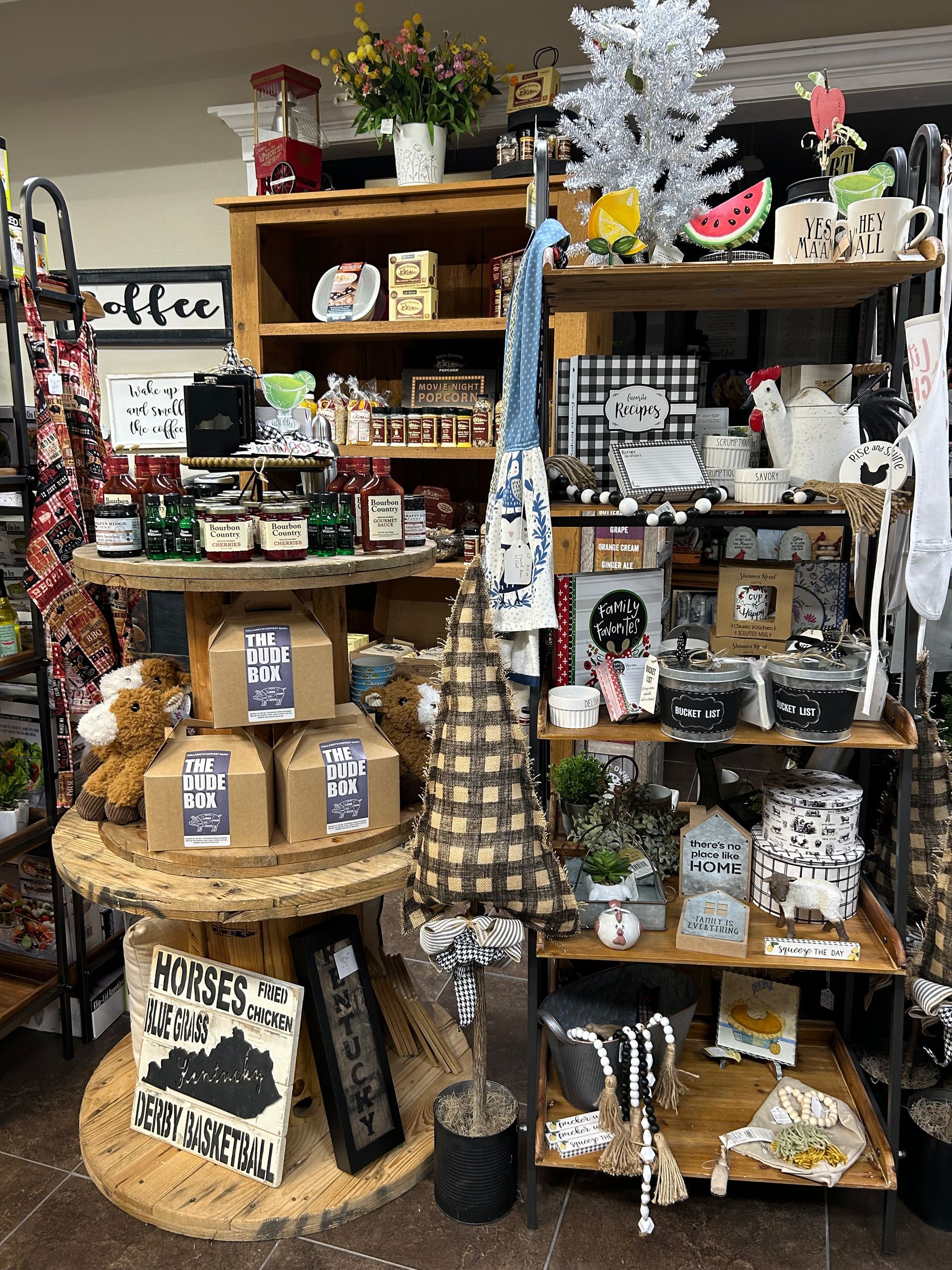 A store filled with lots of christmas decorations and gifts.