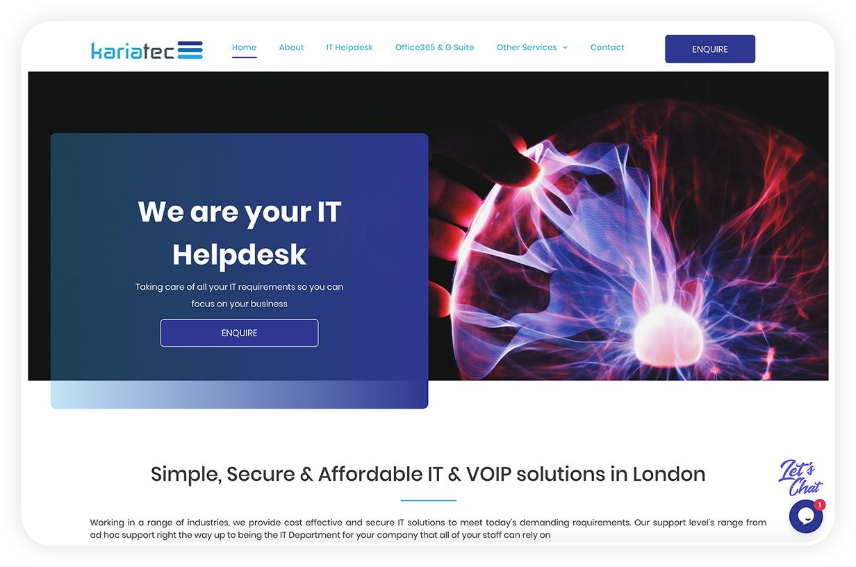 A screenshot of a website that says `` we are your it helpdesk ''