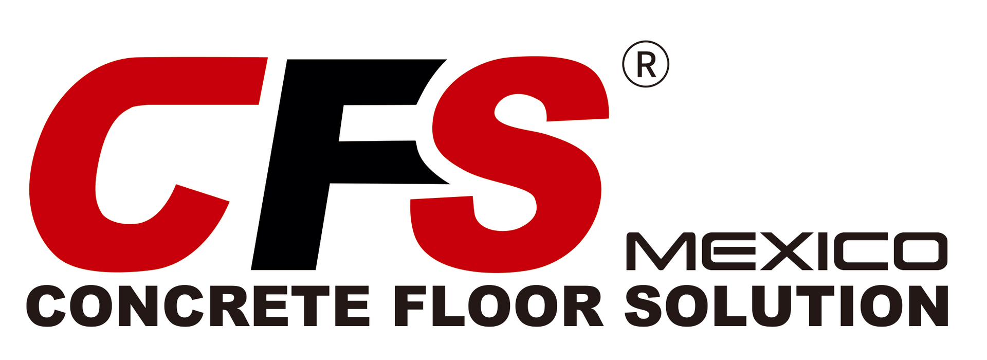Logotipo de CFS México con letras rojas, una