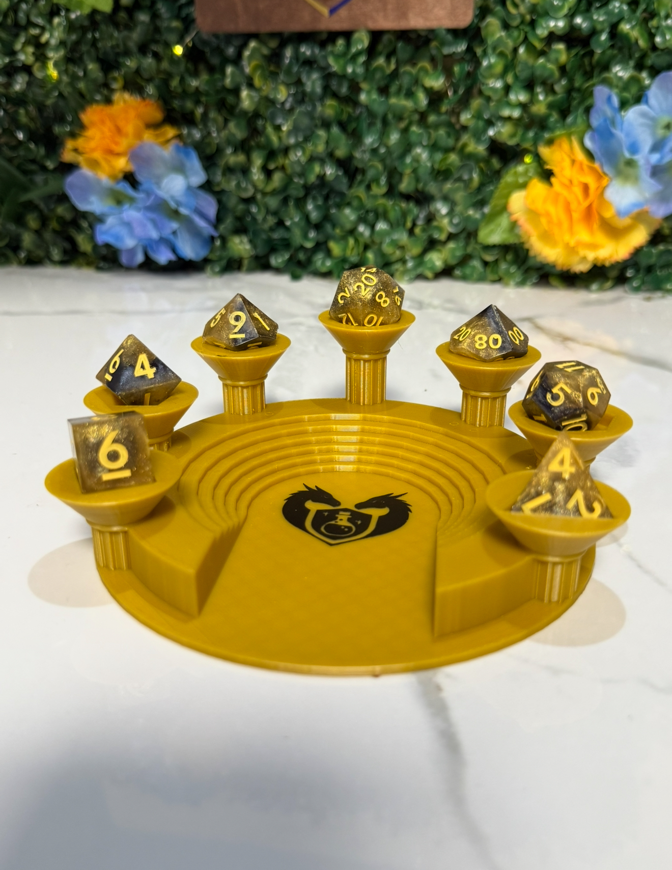 Hand Made Resin Dice - 7Pcs - Duality