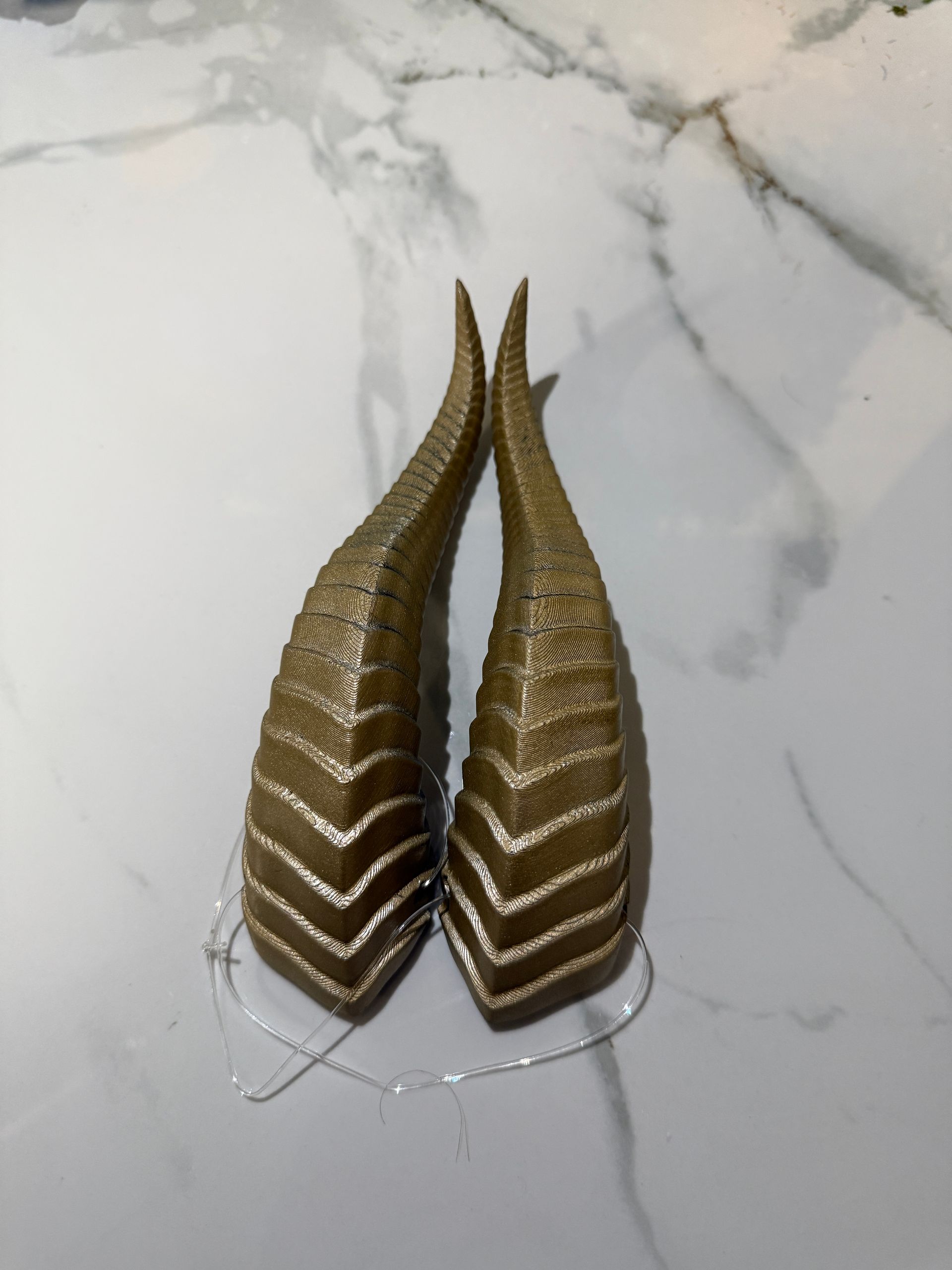Wearable Dragon Horns - Painted Gold