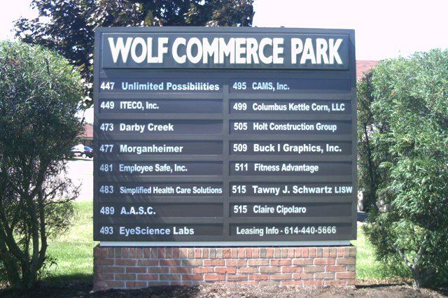 Sign company columbus ohio exterior signage monument sign