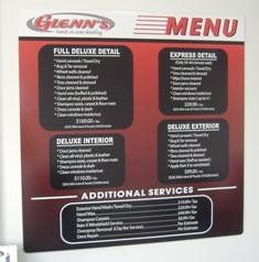 Sign company columbus ohio interior signage cut vinyl reception desk recognition wall