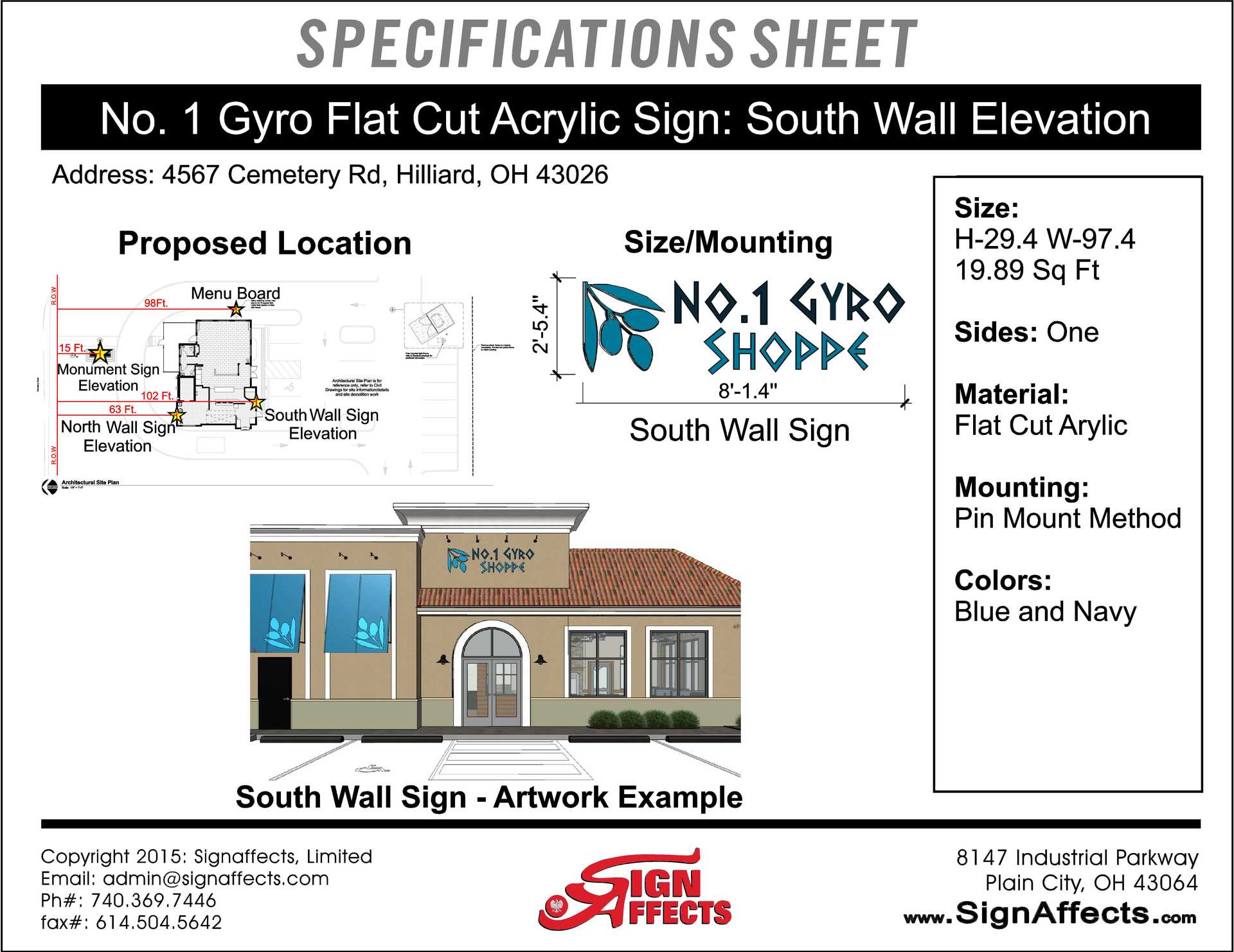 Sign company columbus ohio exterior signage flat cut acrylic