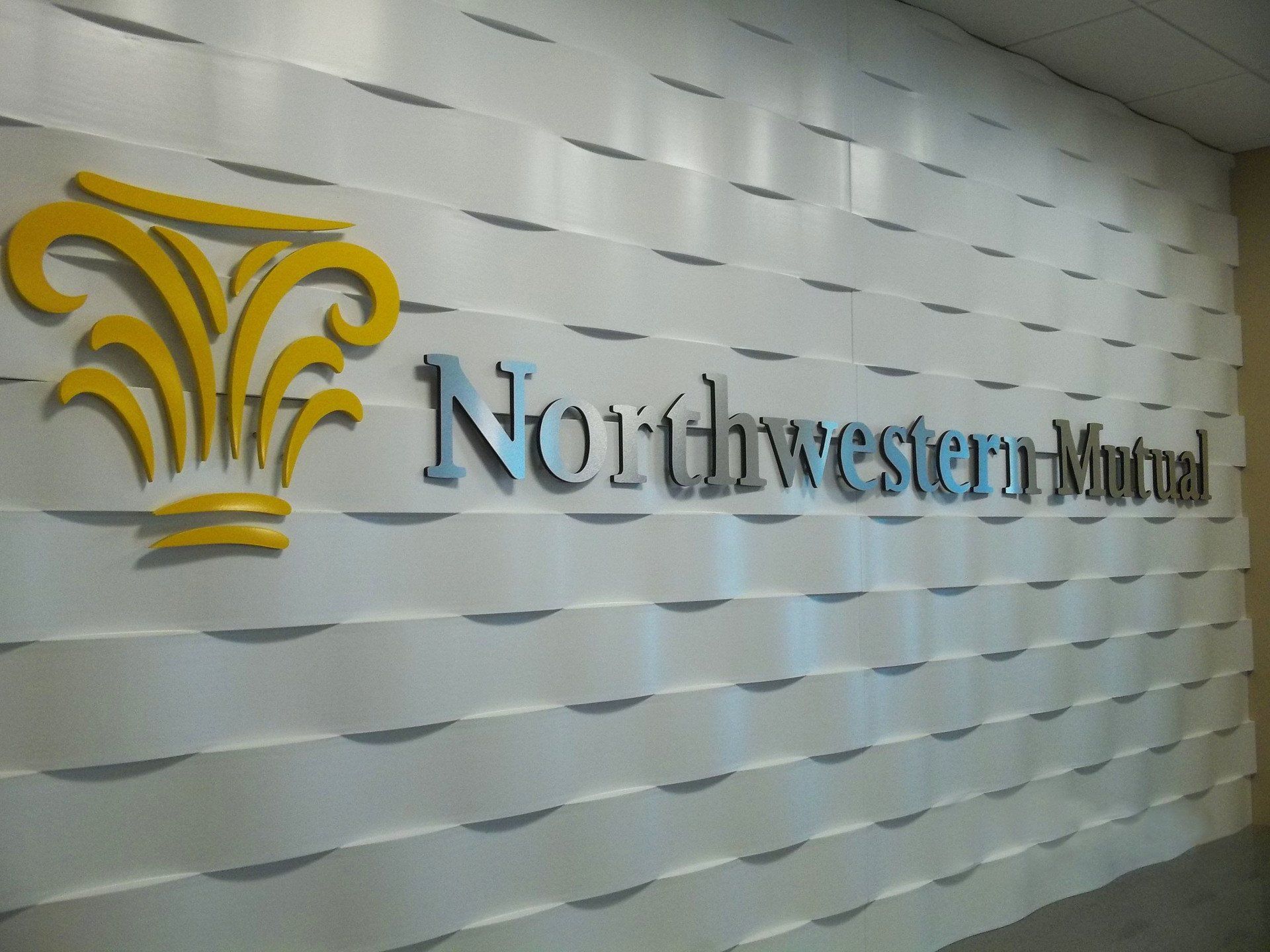 Sign company columbus ohio interior signage cut vinyl reception desk recognition wall