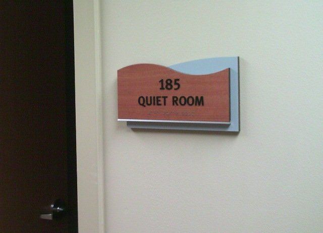 Sign company columbus ohio interior signage cut vinyl reception desk recognition wall