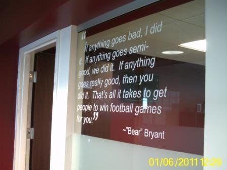 Sign company columbus ohio interior signage cut vinyl reception desk recognition wall