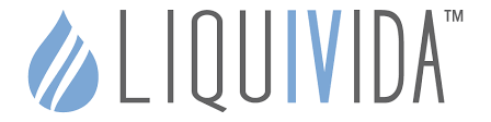 A logo for liquidida with a drop of water in the middle.