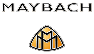 The maybach logo is on a white background.