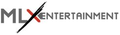 The logo for mlx entertainment has a pen crossed out of it.