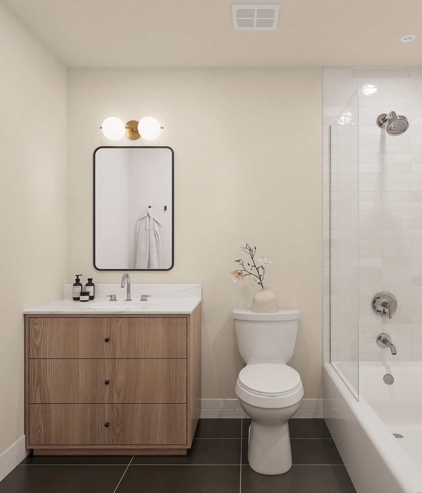 Rendering of a luxury bathroom