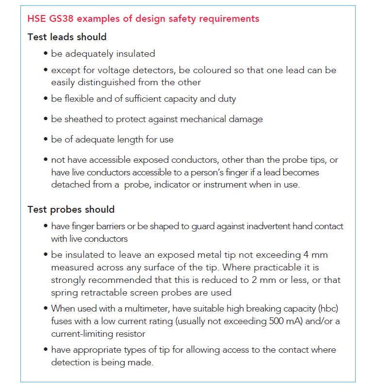 GUIDANCE FOR TEST INSTRUMENT LEADS